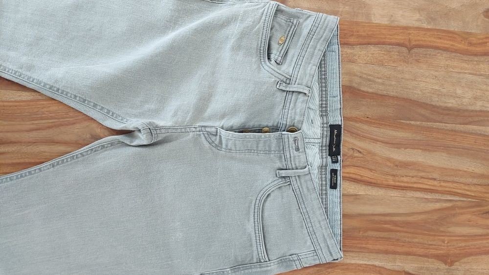 Calças ganga cinzentas Massimo Dutti. Tamanho 40