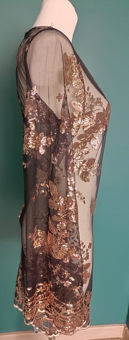 Sukienka tunika zdobiona cekiny Sylwester