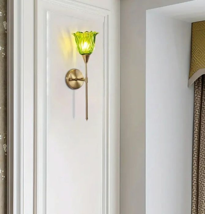 2 kinkiety złoto bursztynowe retro Nowe