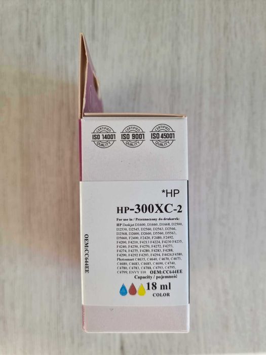 Tusz do drukarki Inkdigo (HP-300XC-2) kolorowy 18ml zamiennik HP