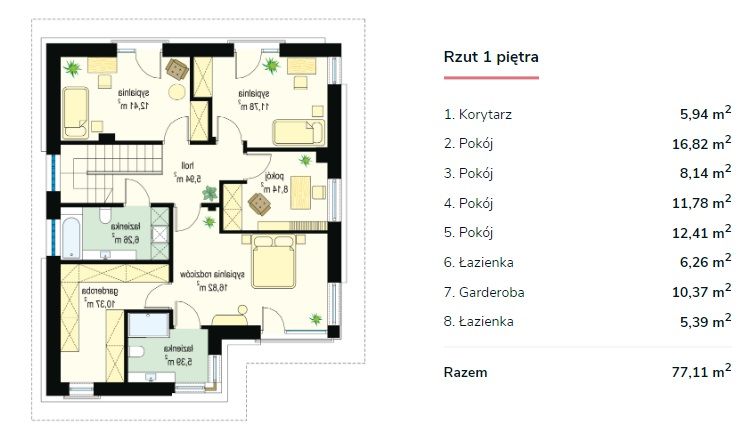 Projekt Domu Tytan 134,26 m² - LUSTRO EXTRADOM