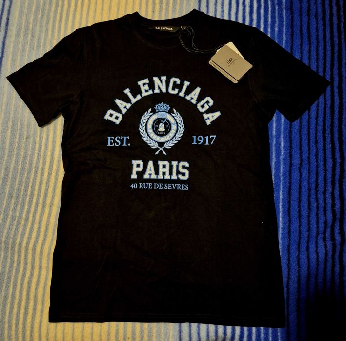 Nowy tshirt czarna koszulka moda 2025 super jakość BALENCIAGA PARIS L