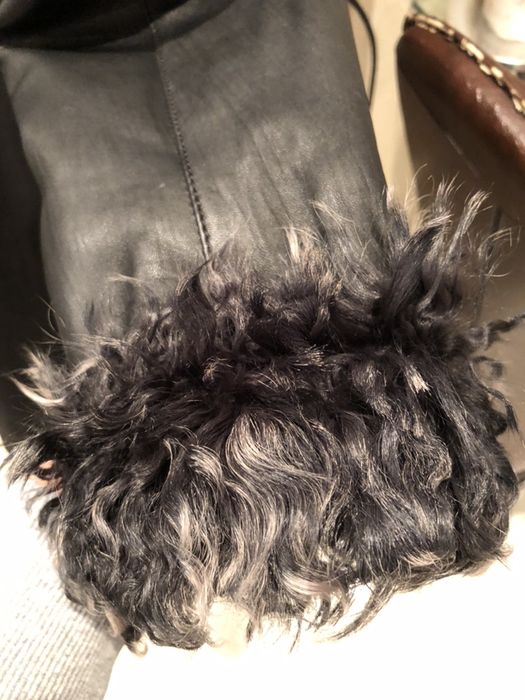 Пальто из натуральной кожи