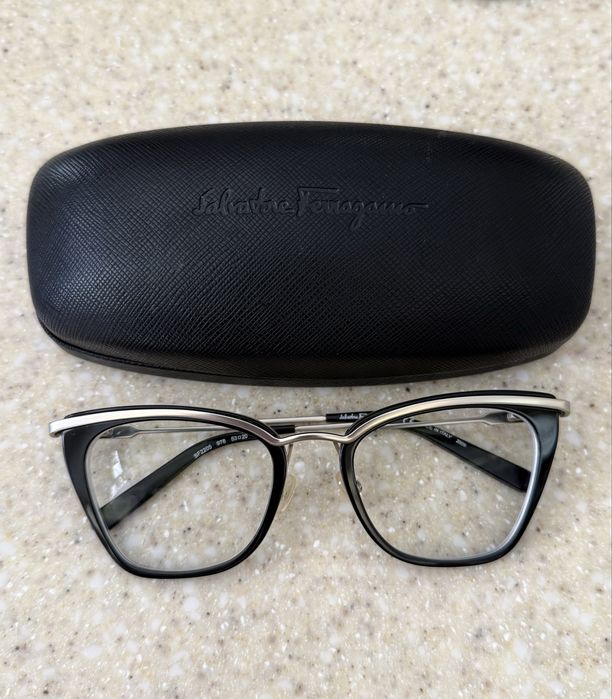 Окуляри salvatore ferragamo, оправа з лінзами -4, -3,75, cat eye