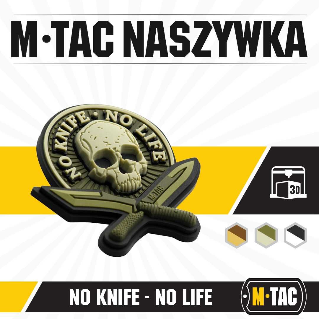 M-Tac Naszywka Patch No Knife - No Life 3D PVC Olive