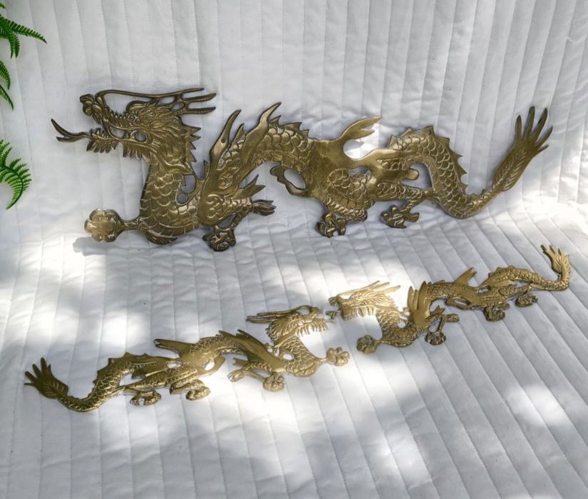 Продам накладки из бронзы или латуни на мебель. Дракон латунный