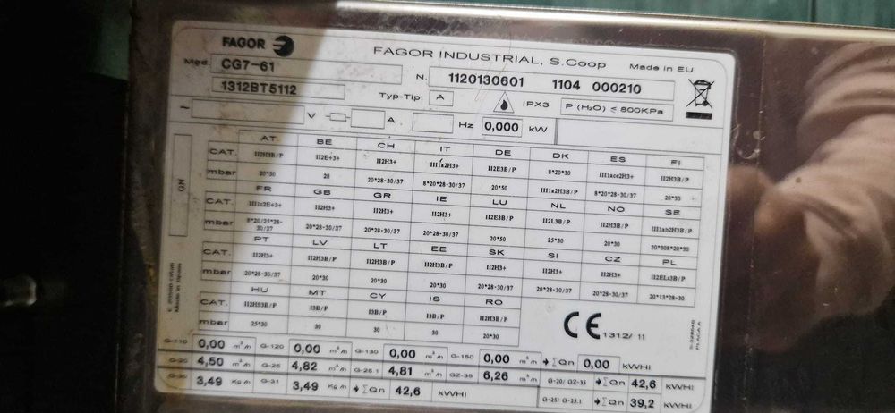 Kuchnia gazowa Fagor CG7-61 – 6 palników + piekarnik