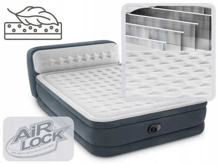 Materac PREMIUM Dwuosobowy Intex Łóżko Dmuchany 236 x 152 x 86 cm