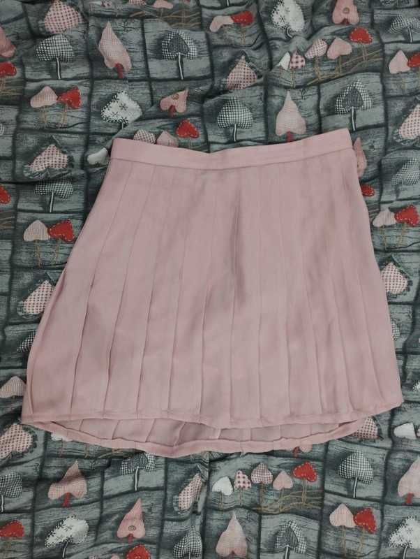 Spódnica kawaii vintage różowa plisowana harajuku lolita himekai