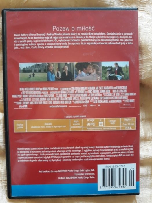 Pozew o miłość DVD Pierce Brosnan Romans Komedia romantyczna