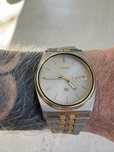Seiko sq Quartz two tone japan szklo po polerowaniu