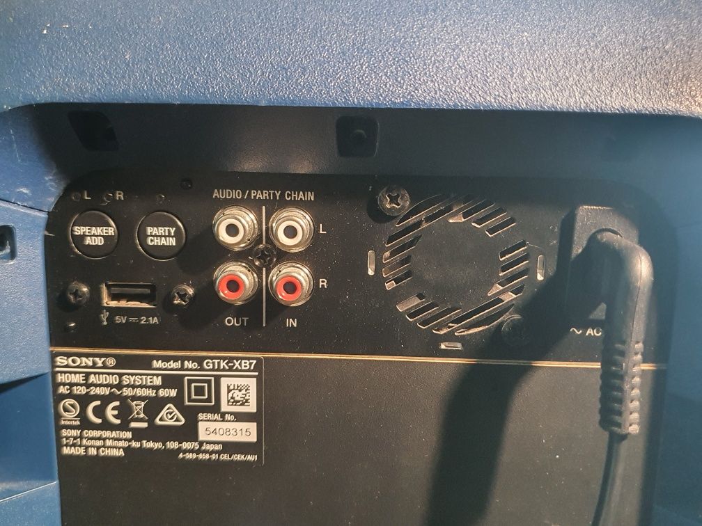 Głośnik Bluetooth Sony GTK-XB7 - uszkodzony
