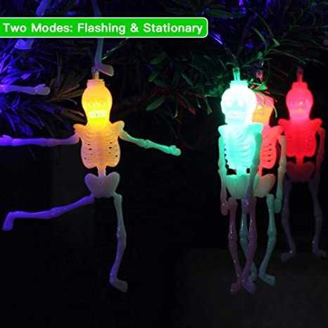 Dekoracje Halloween Szkielet Światła