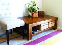 Kolonialna ława z drewna egzotycznego palisander 120x70x41 - AlmiDecor