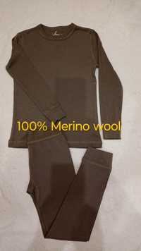 Śliczny komplet zestaw wełniany, Merino wool wełna, Reflex 110/116