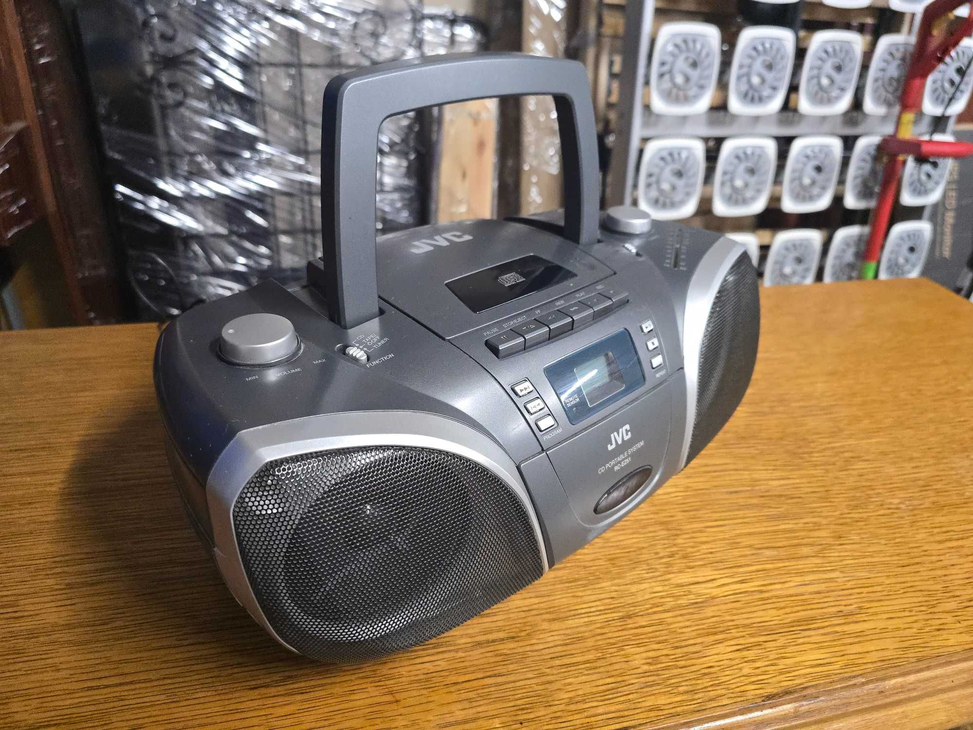 Radioodtwarzacz, Boombox JVC w bardzo dobrym stanie