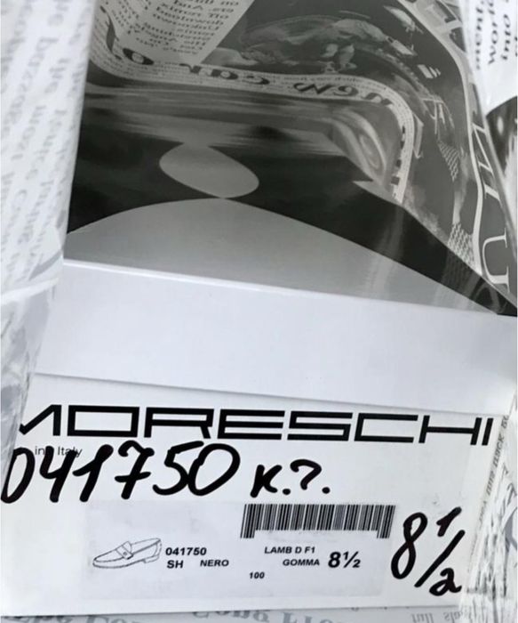 Moreschi мокасини, шкіра з перфорацією, чорні, 42,5 (Baldinini)