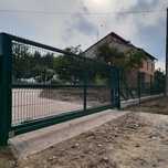 Brama panelowa 500x160 cm przesuwna ocynkowana i malowana komplet