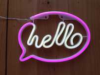 Neon Hello różowy lampa