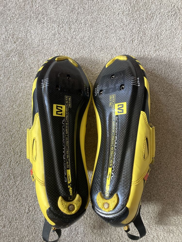 Buty Mavic Tri carbon twarde sztywne żółte Polecam