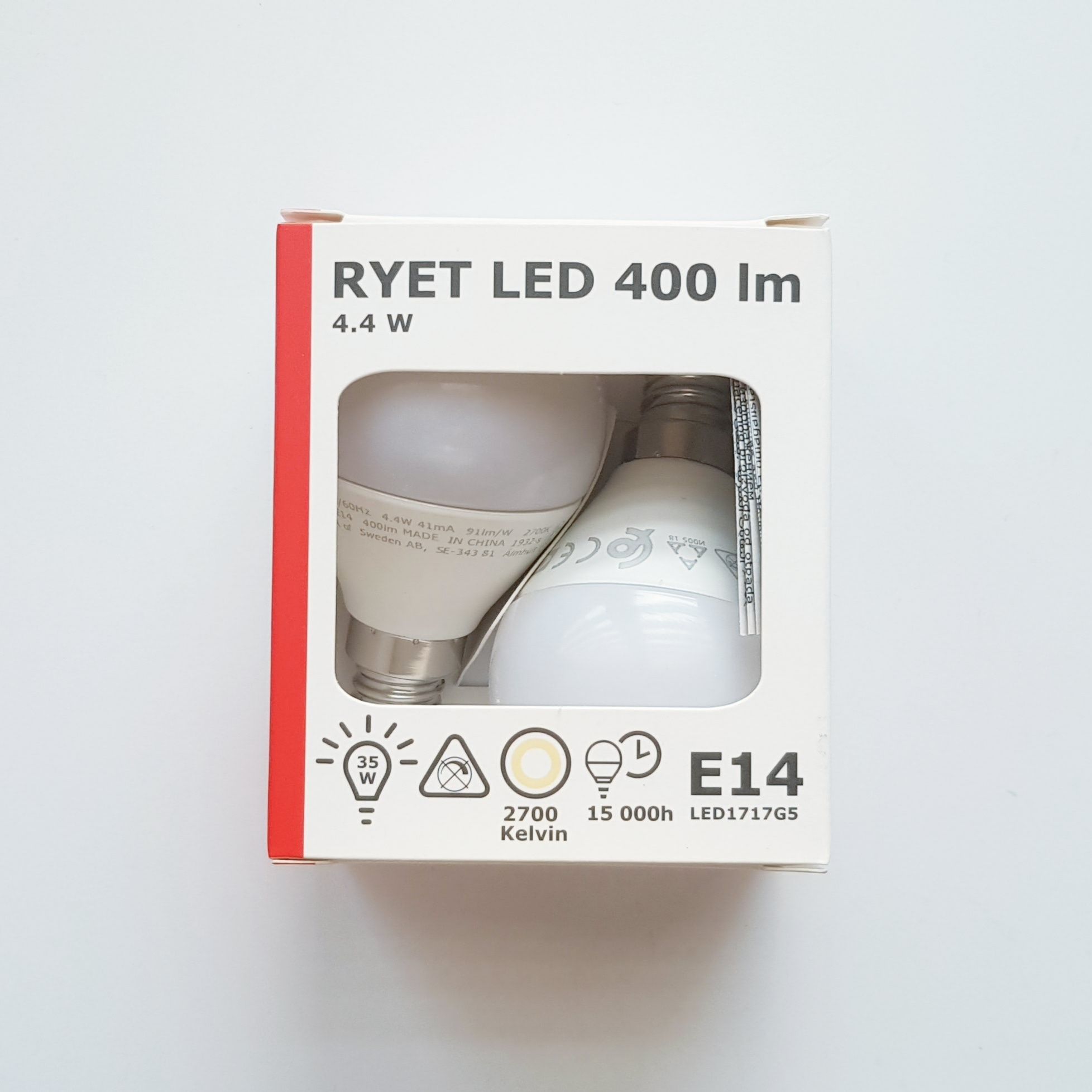 Żarówka | żarówki | Ikea | Ryet Led | 400 lm 5W E27 | 400 lm 4.4W E14