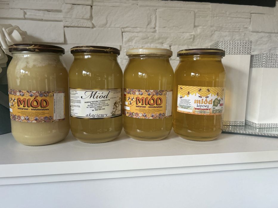 Świeży polski miód z wlasnej pasieki 100% naturalny