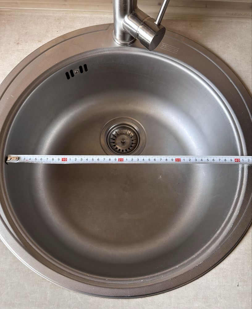Zlew nablatowy okrągły średnica 50 cm nardzo wytrzymały