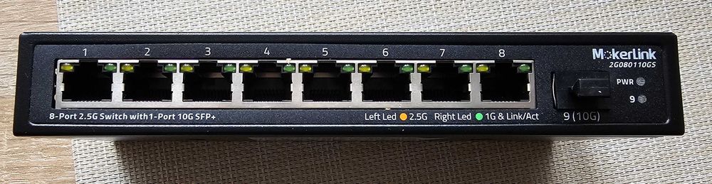 MokerLink 2G080110GS 8-portowy Przełącznik Ethernet z 10G SFP 1000Mbps