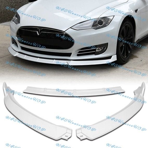 Губа накладка на передний бампер Tesla Model S сплитер обвес элерон