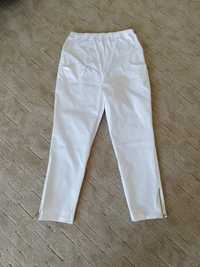 Białe spodnie ciążowe-eleganckie