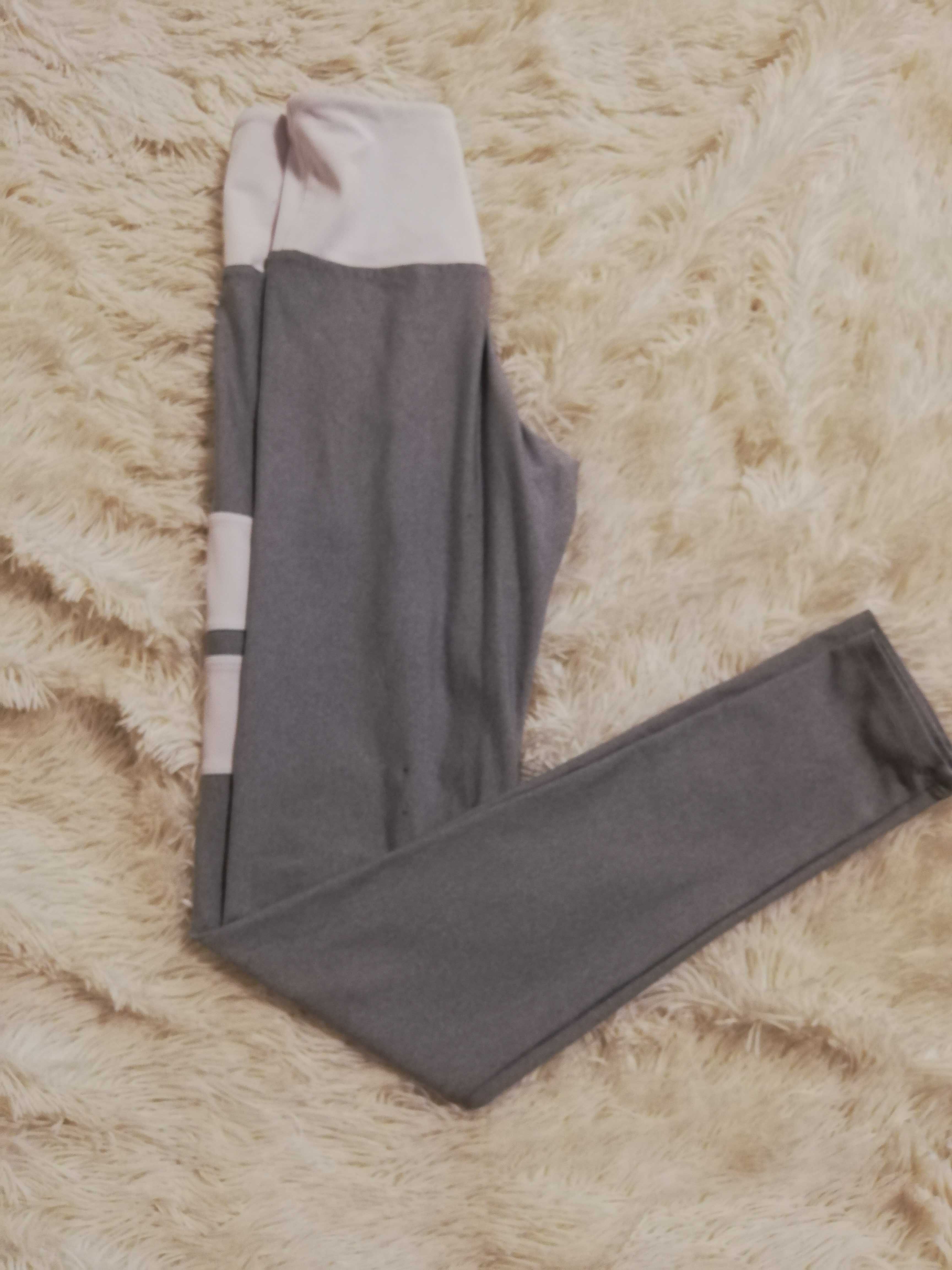 legginsy carpatree xs s 34 36 szare rozciągliwe polskie legginsy 36