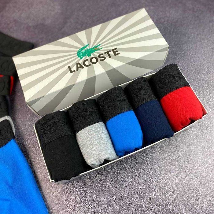 Чоловічі труси Lacoste 3D. Мужские боксеры Лакост, хлопок