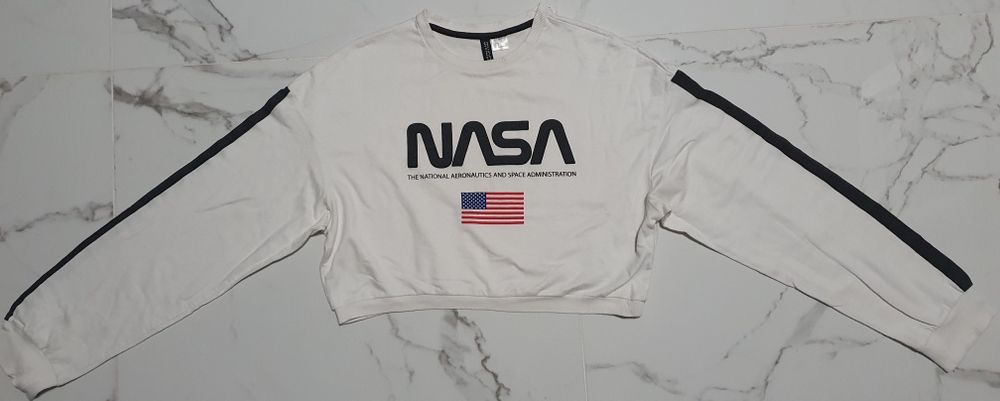 Bluza top Nasa H&M S biała