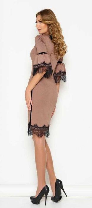 Сукня з м'якого джерсі капучіно (розмір XL)