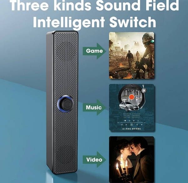 Саундбар 4D с объемным звуком, Bluetooth стерео колонка с сабвуфером