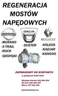 Regeneracja i sprzedaż mostów napędowych Renault Nissan Dacia