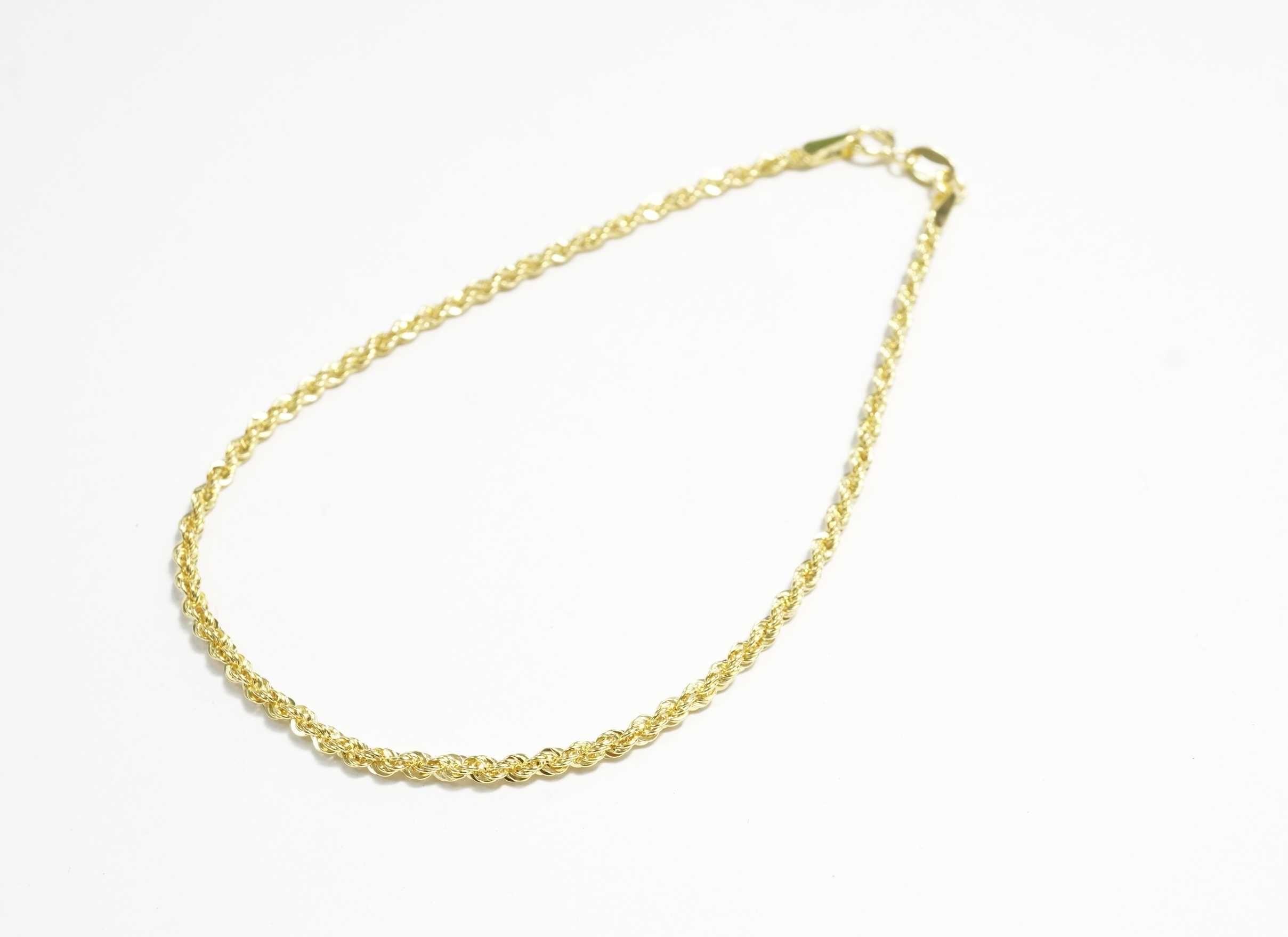 Złoto 585 - złota bransoletka damska splot Kordel