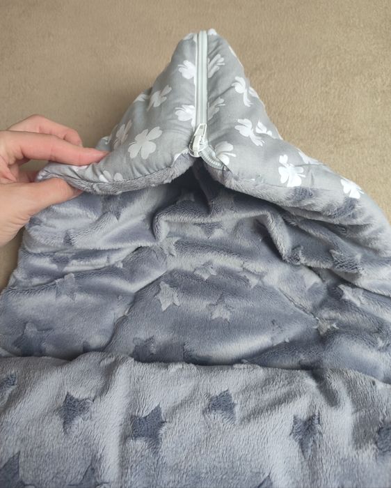 Śpiworek do wózka/fotelika zimowy, ciepły 115cm długi