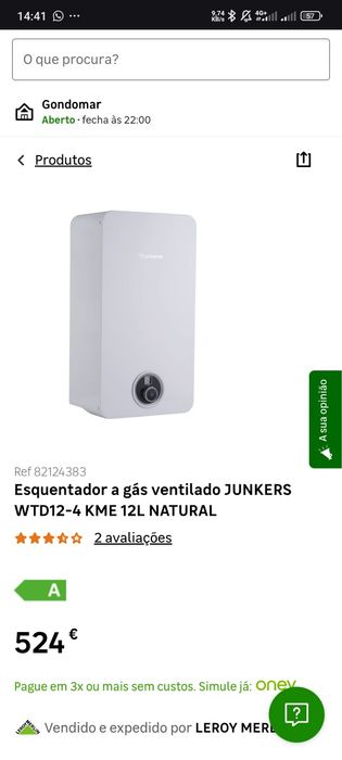 Esquentador BOSH JUNKERS