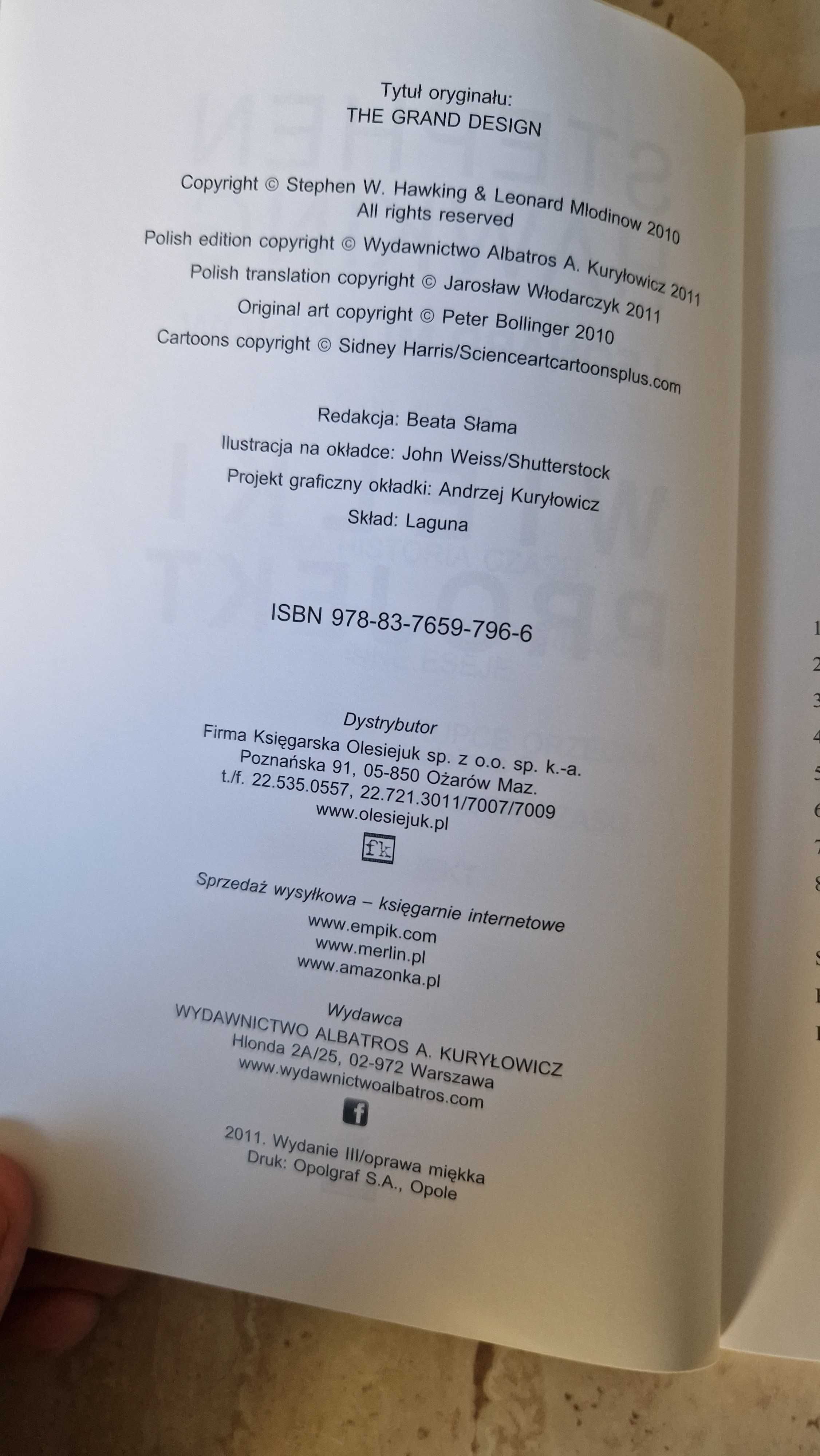 Książka S. Hawking, L. Mlodinow "Wielki projekt".