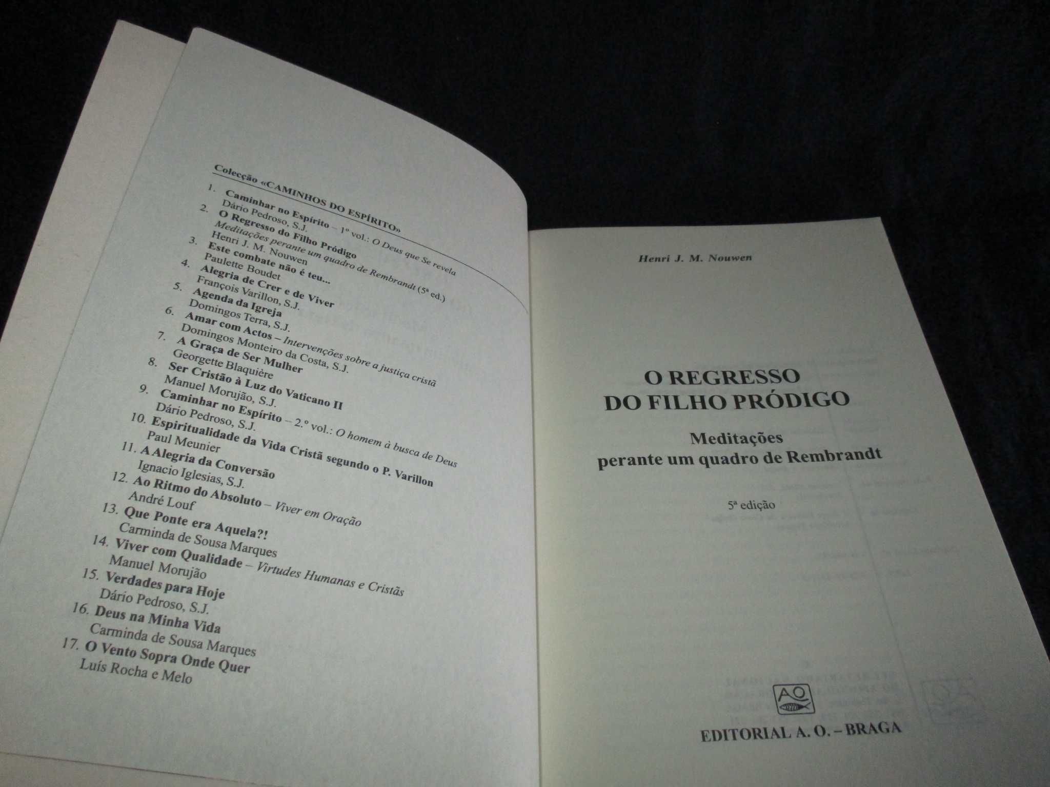 Livro O Regresso do Filho Pródigo Henri Nouwen