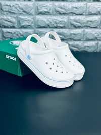 ЖЕНСКИЕ кроксы Crocs шлёпанцы белого цвета Крокс 36-41