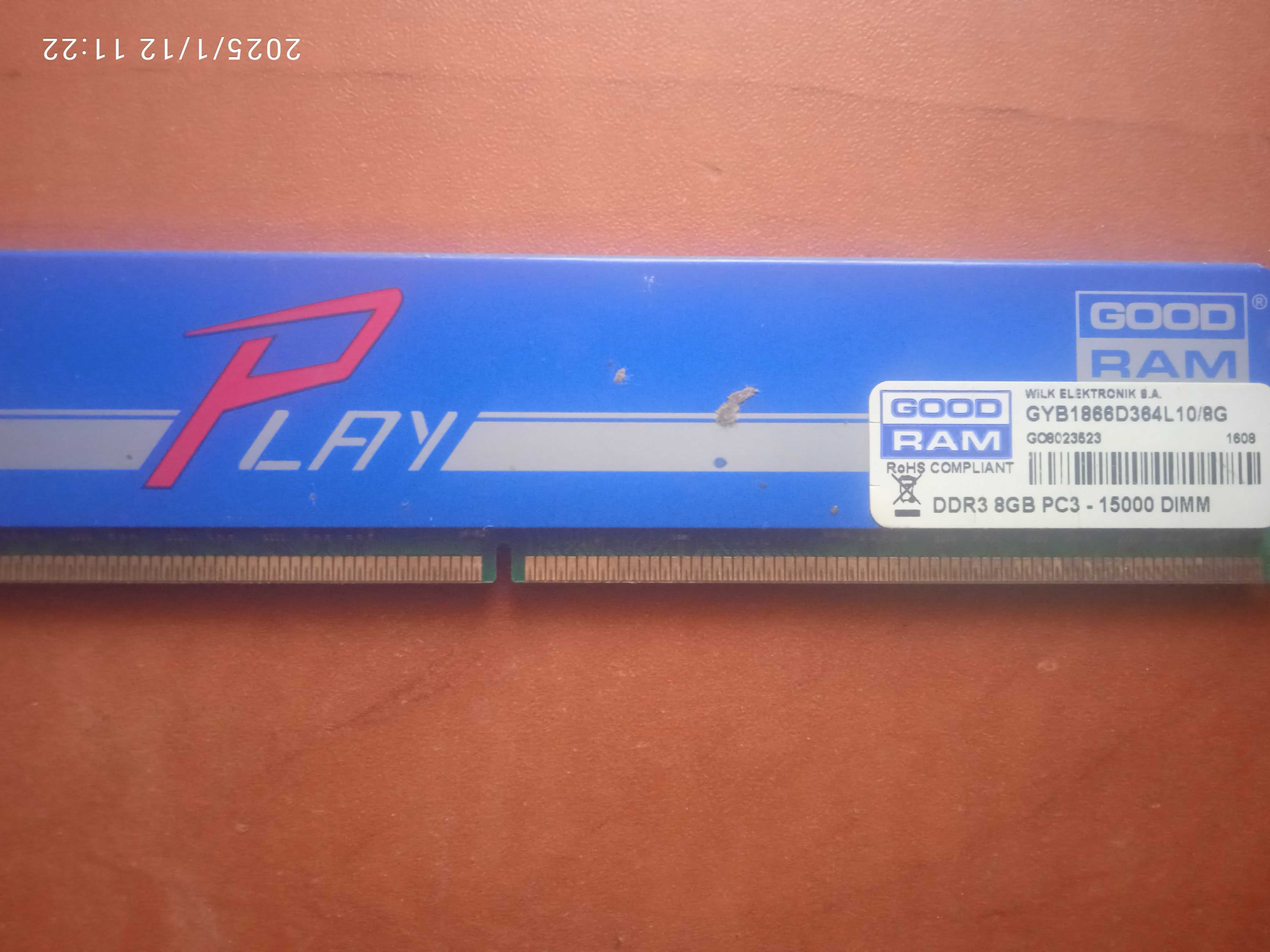 DDR3 Good Ram Play 1866 MHZ 8 GB i  4 GB 1333 MHz gwarancja dożywotnia