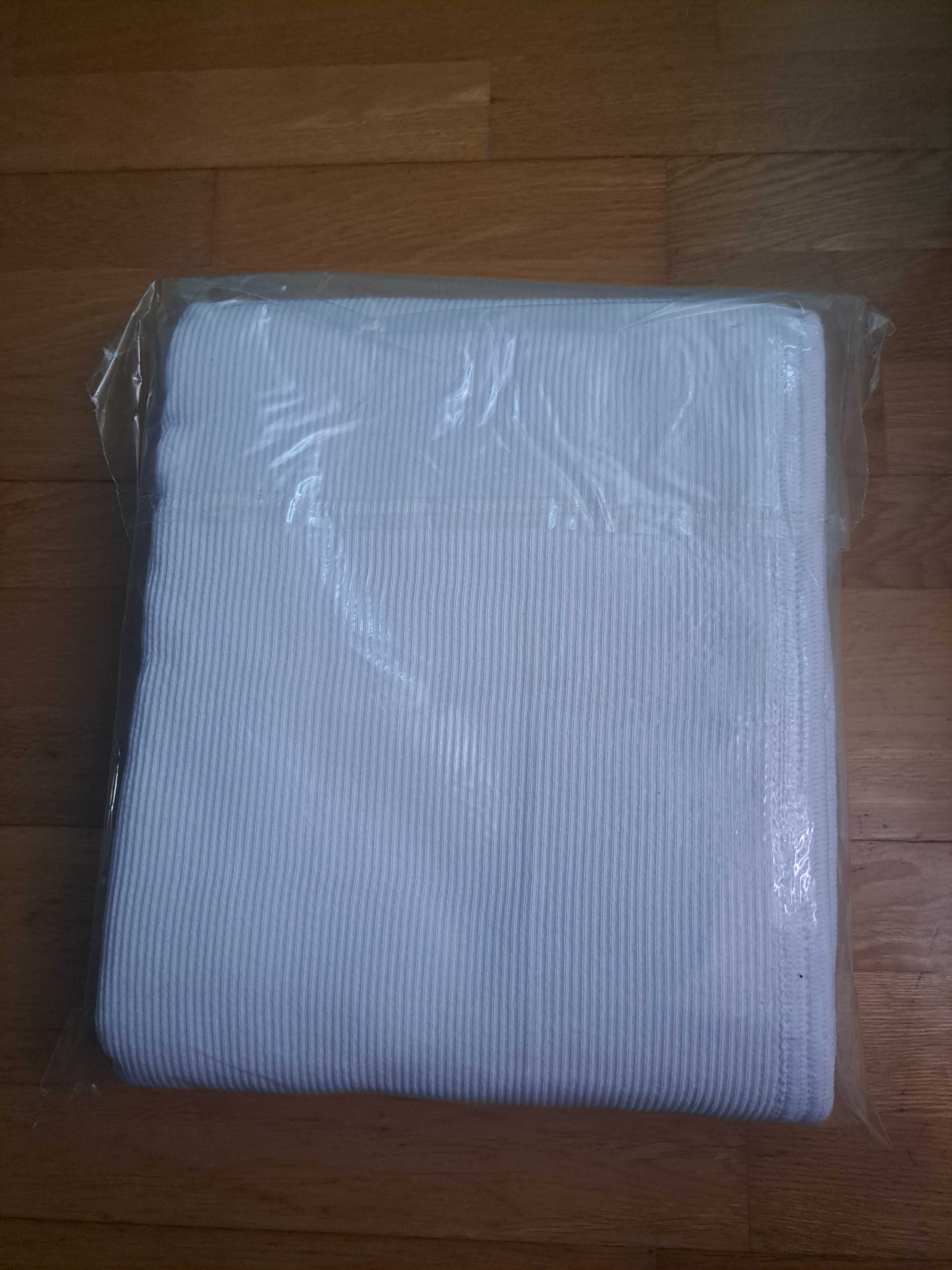 Manta cama de casal - Branca - Efeito Canelado - 230x260cm - Nova!
