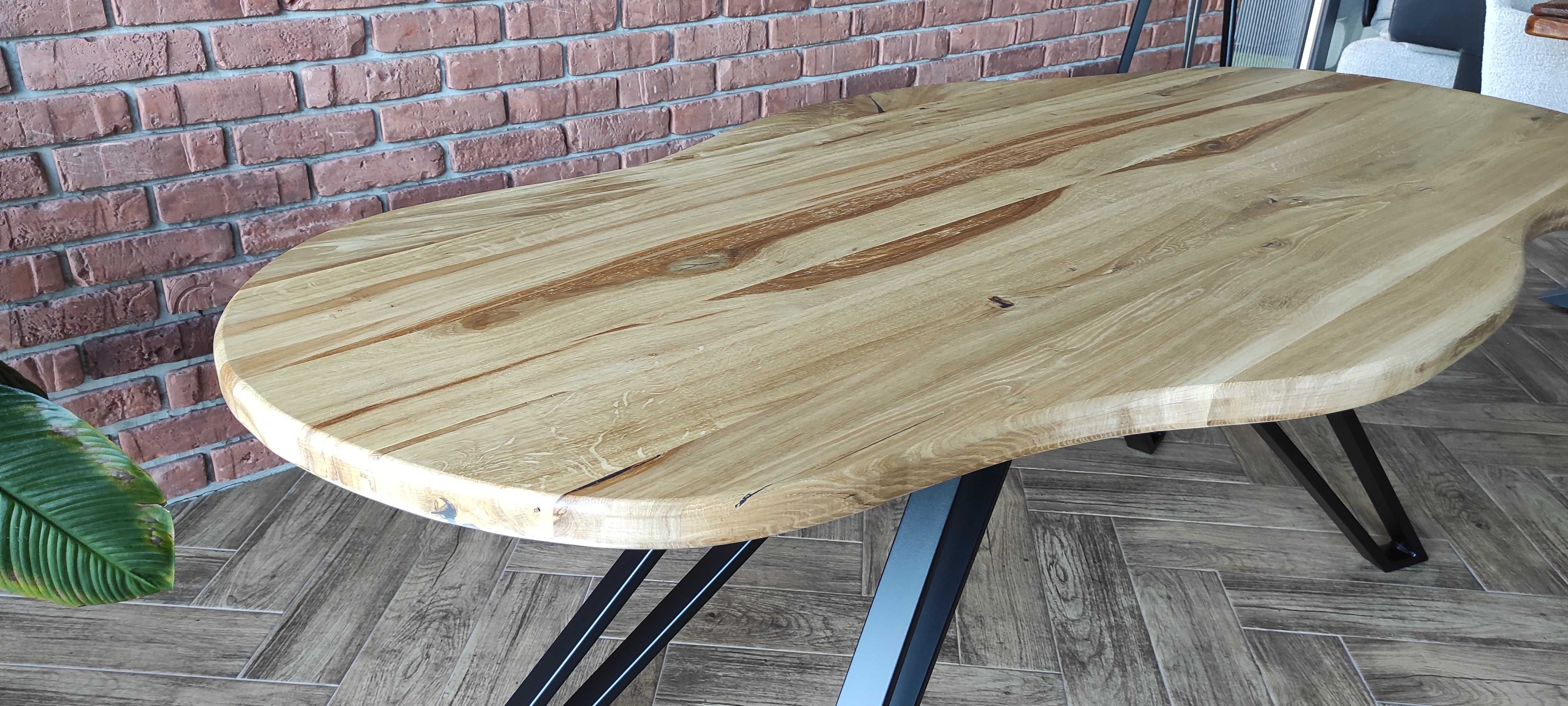 stół lity dębowy unikatowy kształt 200x100 producent dostępny od ręki