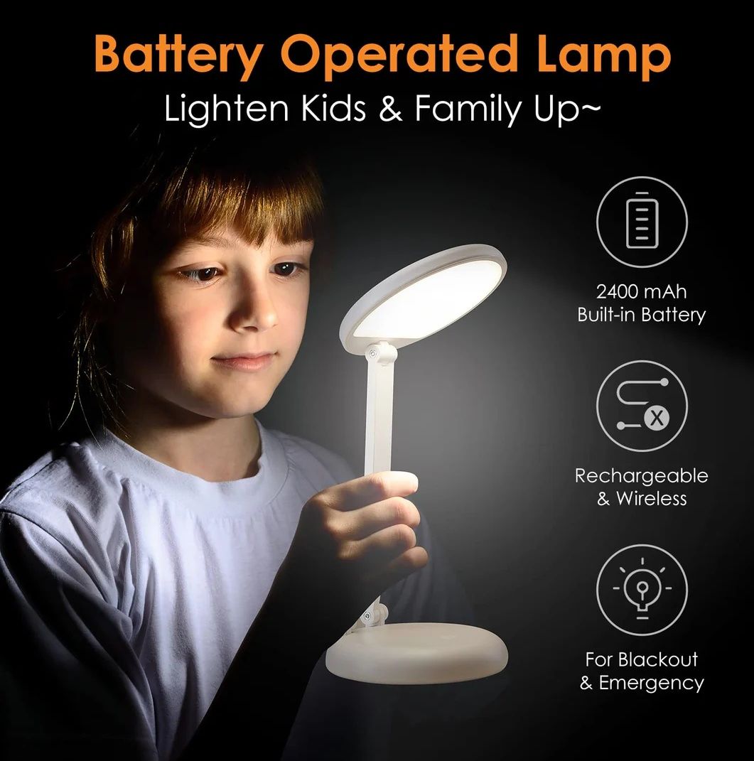 Lampka LED szkolna na biurko lampka nocna na akumulator bezprzewodowa