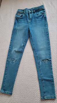 Spodnie jeansowe z dziurami rozm. 158