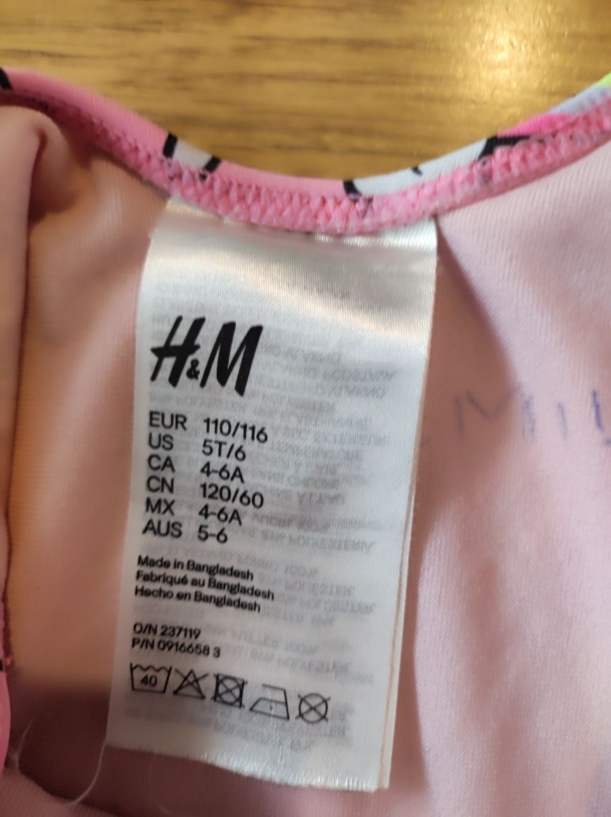Strój kąpielowy dla dziewczynki H&M na 110/116.