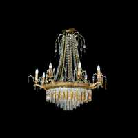 Lustre cristal bronze Art Deco Baccarat | século XIX