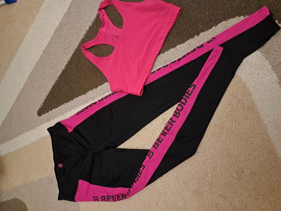 Zestaw sportowy, set, komplet legginsy I top rozmiar M